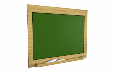 Blank Green Chalkboard Isolated on a White Background Stock Photo - Budget Royalty-Free & Subscription, Code: 400-04536933