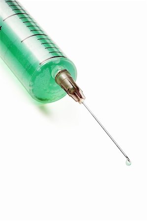simsearch:400-09109813,k - syringe filled with green liquid over white background Stock Photo - Budget Royalty-Free & Subscription, Code: 400-04536985