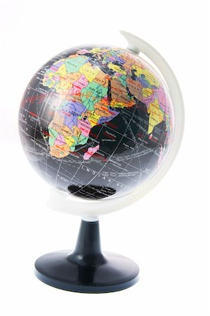 simsearch:400-04774467,k - Desk Globe on White Background Stock Photo - Budget Royalty-Free & Subscription, Code: 400-04537639