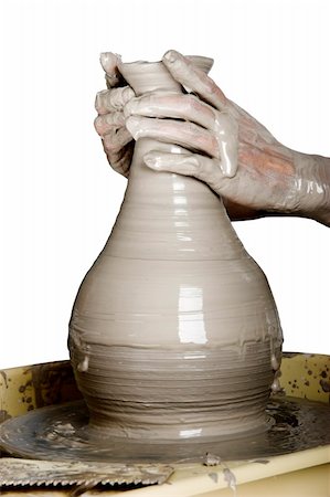 simsearch:400-04213783,k - Close-up picture of a potter works a potter's wheel Stock Photo - Budget Royalty-Free & Subscription, Code: 400-04537936