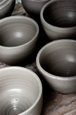 Close-up of some pottery recently made Stock Photo - Budget Royalty-Free & Subscription, Code: 400-04537938