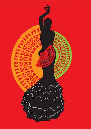 pictures of the traditional dance in spain - Vector art in Adobe illustrator EPS format. The graphics can easily be moved or edited individually. The document is set up at A4 size, but can be scaled to any size without loss of quality. Stock Photo - Budget Royalty-Free & Subscription, Code: 400-04537996