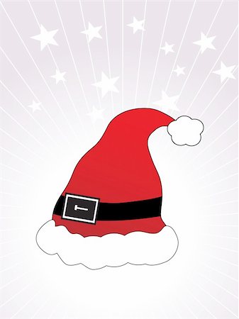 santa claus on the chimney - illustration, vector santa's cap Stock Photo - Budget Royalty-Free & Subscription, Code: 400-04538266