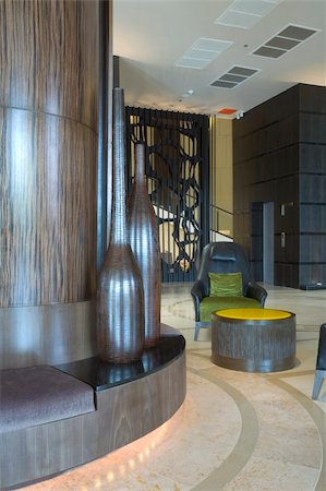 furniture for hotel lobby - Panoramic view of nice modern stylish business center interior Stock Photo - Budget Royalty-Free & Subscription, Code: 400-04538520