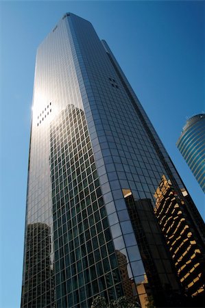 darvidanoar (artist) - Looking up at a city office building Fotografie stock - Microstock e Abbonamento, Codice: 400-04538629