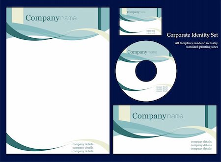 Corporate identity template.  More business stationary in my portfolio. Stockbilder - Microstock & Abonnement, Bildnummer: 400-04539245