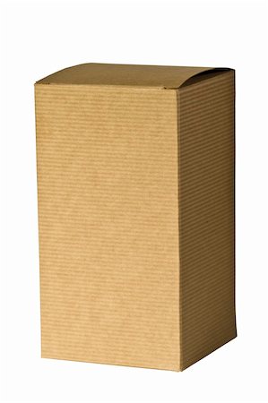 plain rectangular box - A closeup of an isolated, plain, brown corrogated cardboard gift box. Stock Photo - Budget Royalty-Free & Subscription, Code: 400-04539338