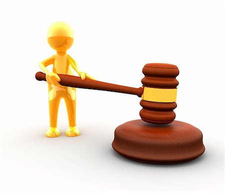 simsearch:700-00015631,k - Character is using a wooden gavel. Concept of decision making, justice, law,... Stock Photo - Budget Royalty-Free & Subscription, Code: 400-04539489