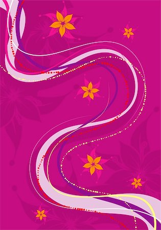 simsearch:400-04368497,k - Floral background with wave pattern, element for design, vector illustration Fotografie stock - Microstock e Abbonamento, Codice: 400-04539540