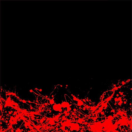 simsearch:400-04075629,k - bloody ink splat placed on top of a black background with copy space Stock Photo - Budget Royalty-Free & Subscription, Code: 400-04539629