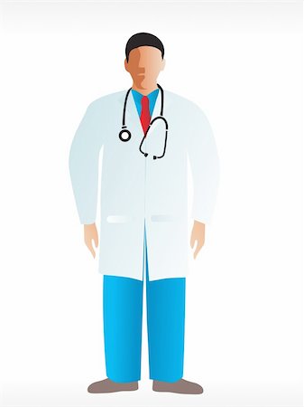 stethoscopes art - vector docter silhouette illustration Stock Photo - Budget Royalty-Free & Subscription, Code: 400-04530215