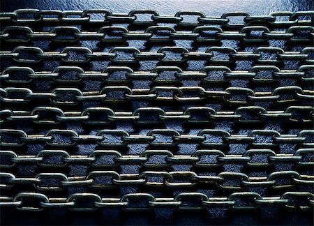 strong chains on the dark blue light. horizontal background Stock Photo - Budget Royalty-Free & Subscription, Code: 400-04531474