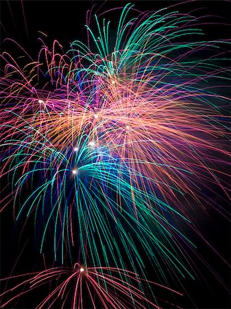 roman festival - Various details of traditional pyrotechnical firework displays Stock Photo - Budget Royalty-Free & Subscription, Code: 400-04531478