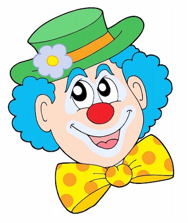 draw close up face - Portrait of clown - vector illustration. Stock Photo - Budget Royalty-Free & Subscription, Code: 400-04531624