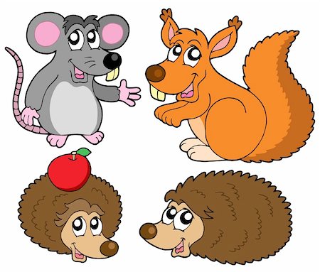 simsearch:400-04628759,k - Small animals collection - vector illustration. Stock Photo - Budget Royalty-Free & Subscription, Code: 400-04531626