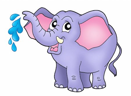 elephantidae - Color illustration of little elephant. Stock Photo - Budget Royalty-Free & Subscription, Code: 400-04531973