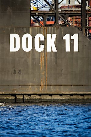 steel shipping port - floating dry dock - massive submergible dock for ship inspection, repairs, etc Stock Photo - Budget Royalty-Free & Subscription, Code: 400-04532836