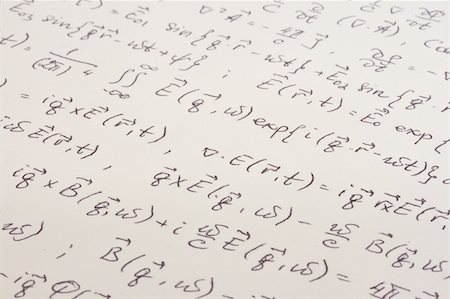 Physical equations (electromagnetics) hand written on paper Stock Photo - Budget Royalty-Free & Subscription, Code: 400-04532851