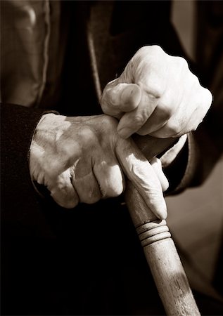 simsearch:6109-06004701,k - Hands of the elderly man. B/w+sepia Stock Photo - Budget Royalty-Free & Subscription, Code: 400-04533844