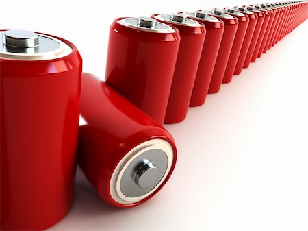 recharging batteries symbol - the pair batteries 3d rendering Photographie de stock - Aubaine LD & Abonnement, Code: 400-04533974