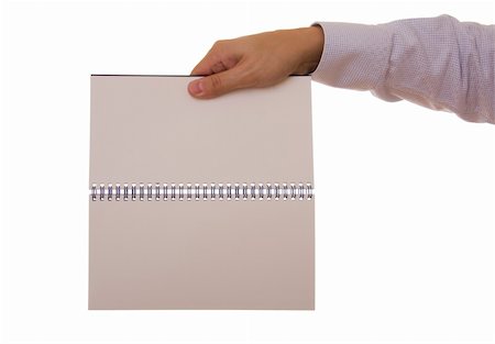 simsearch:400-04085316,k - A hand holding a empty spiral note-book Stock Photo - Budget Royalty-Free & Subscription, Code: 400-04544449