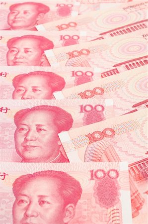 renminbi - Closeup of china one hundred yuan bills Stock Photo - Budget Royalty-Free & Subscription, Code: 400-04544889
