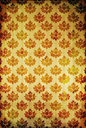 simsearch:400-04086179,k - Vintage floral grungy wallpaper Foto de stock - Super Valor sin royalties y Suscripción, Código: 400-04544919