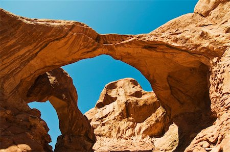 simsearch:6129-09057785,k - double O arch arches national park against blue sky Stock Photo - Budget Royalty-Free & Subscription, Code: 400-04545775