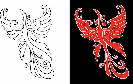 firebird - Firebird, mythical creature from russian tales, element for design, vector illustration Stock Photo - Budget Royalty-Free & Subscription, Code: 400-04545851