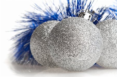simsearch:400-05177572,k - Three silver spangled balls Stock Photo - Budget Royalty-Free & Subscription, Code: 400-04545960