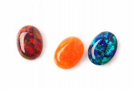 Jeweler stones - lab grown opals of wonderful colors and fire. Stock Photo - Budget Royalty-Free & Subscription, Code: 400-04546059
