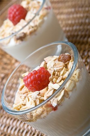 simsearch:400-04081024,k - Fresh yogurt and muesli with a raspberry Stock Photo - Budget Royalty-Free & Subscription, Code: 400-04546166