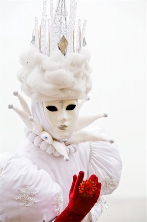 White costume at the Venice Carnival Stock Photo - Budget Royalty-Free & Subscription, Code: 400-04546224