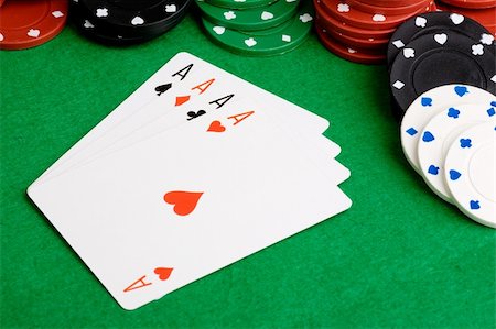 simsearch:400-04314649,k - Four Aces in a poker hand Foto de stock - Royalty-Free Super Valor e Assinatura, Número: 400-04546604