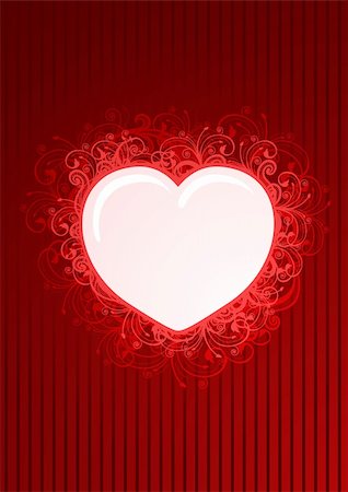 Vector illustration of floral heart frame Stock Photo - Budget Royalty-Free & Subscription, Code: 400-04546857