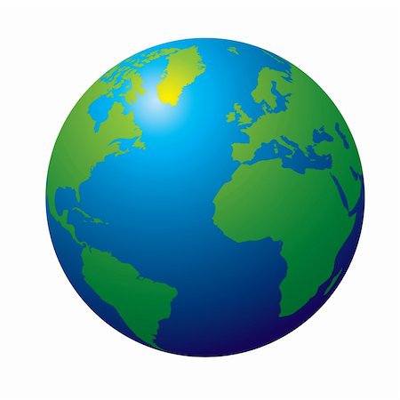 simsearch:400-04053812,k - 3d view of the earth in tradtional colours green and blue Foto de stock - Super Valor sin royalties y Suscripción, Código: 400-04547435