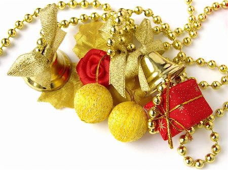 simsearch:400-03932462,k - colorful christmas ornament in red and gold Stockbilder - Microstock & Abonnement, Bildnummer: 400-04547800