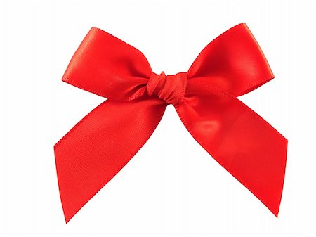 simsearch:694-03328113,k - Red gift bow isolated on white background Fotografie stock - Microstock e Abbonamento, Codice: 400-04548091