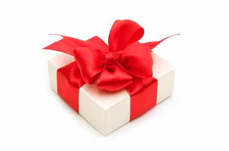 gift box with red ribbon bow Stock Photo - Budget Royalty-Free & Subscription, Code: 400-04548887
