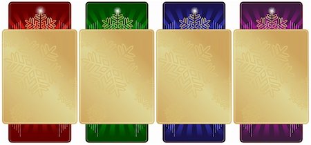 Set of 4 Ornate Christmas Labels with room for your own text. Stock Photo - Budget Royalty-Free & Subscription, Code: 400-04549423