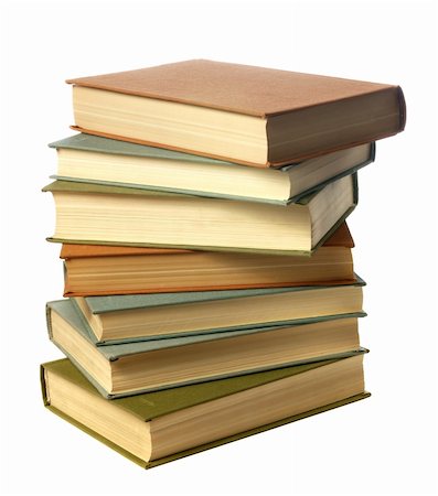 Books. A pile of textbooks isolated on a white background Photographie de stock - Aubaine LD & Abonnement, Code: 400-04549600