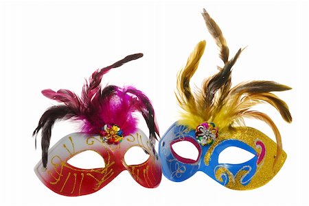 Mask. Carnival the mask is isolated on a white background Stock Photo - Budget Royalty-Free & Subscription, Code: 400-04549629