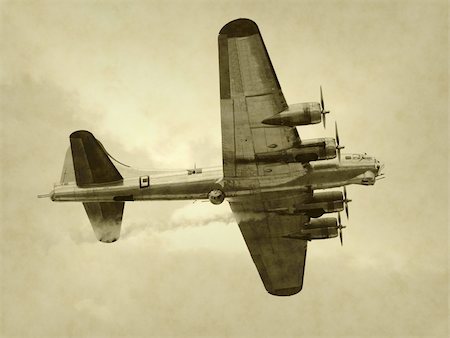 WOrld War II era American bomber Stock Photo - Budget Royalty-Free & Subscription, Code: 400-04540001