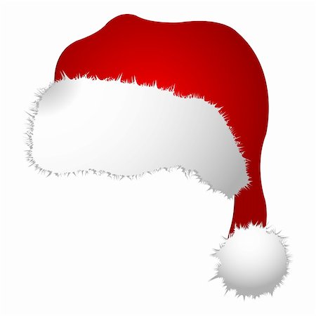 pnog (artist) - Santa Claus cap isolated over white background Foto de stock - Super Valor sin royalties y Suscripción, Código: 400-04540062