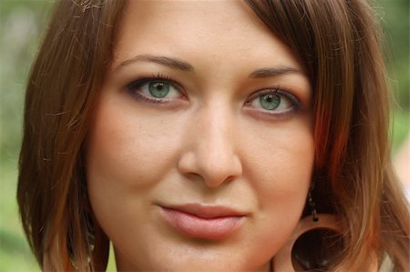 Beautiful girl's face, close-up Stock Photo - Budget Royalty-Free & Subscription, Code: 400-04540480
