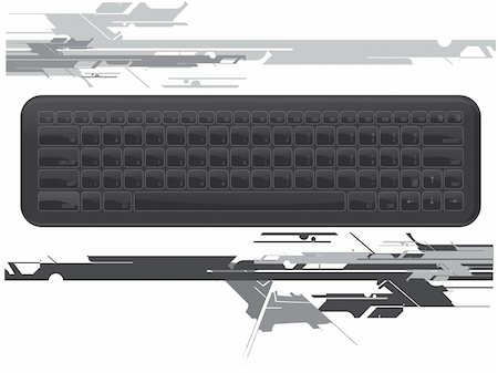 Detailed vector illustration of a black keyboard. Stock Photo - Budget Royalty-Free & Subscription, Code: 400-04540724