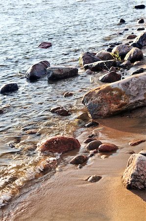 simsearch:400-05150811,k - Rocks in water at the shore of Georgian Bay, Canada. Awenda provincial park. Stock Photo - Budget Royalty-Free & Subscription, Code: 400-04540812