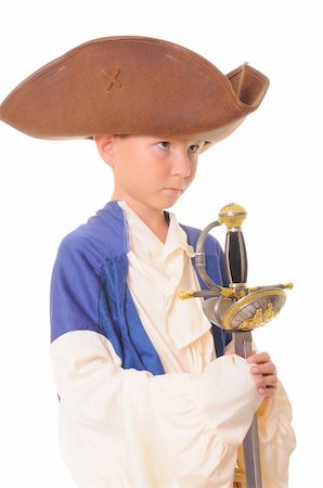 rogues - Boy Pirate isolated on black with a cutlass Stockbilder - Microstock & Abonnement, Bildnummer: 400-04541257