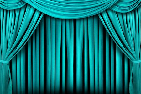 simsearch:400-07223598,k - Beautiful Teal Indoor Theater Stage Background With Dramatic Lighting Photographie de stock - Aubaine LD & Abonnement, Code: 400-04541593