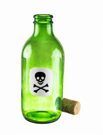 Poison small bottle on a white background Stock Photo - Budget Royalty-Free & Subscription, Code: 400-04541804